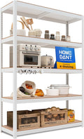 HOMEDANT House 48.1" W 5 Tier Heavy Duty Garage Shelving Adjustable Metal Rack by TheBestOrganizingSolution