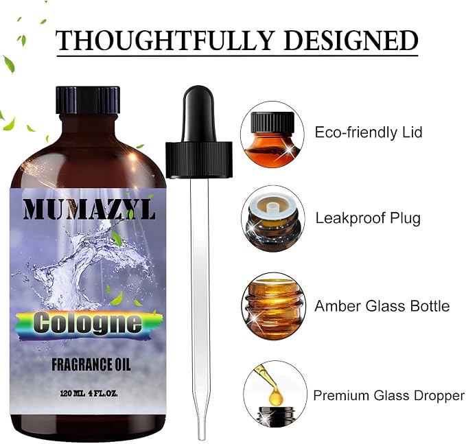 Cologne Fragrance Oil, Cologne Oil 4 Fl Oz 120ML - Image 2
