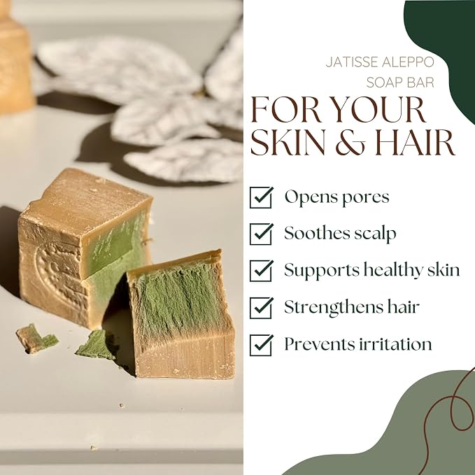 Aleppo Soap -%20 Laurel Oil, %80 Olive Oil, Traditional Production, Natural - Image 2