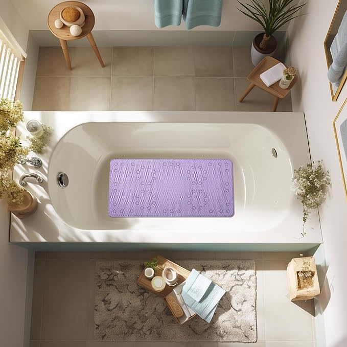 Double Layer Foam Non Slip Bathtub Mat 37x17in, More Comfortable and Thicker - Image 7
