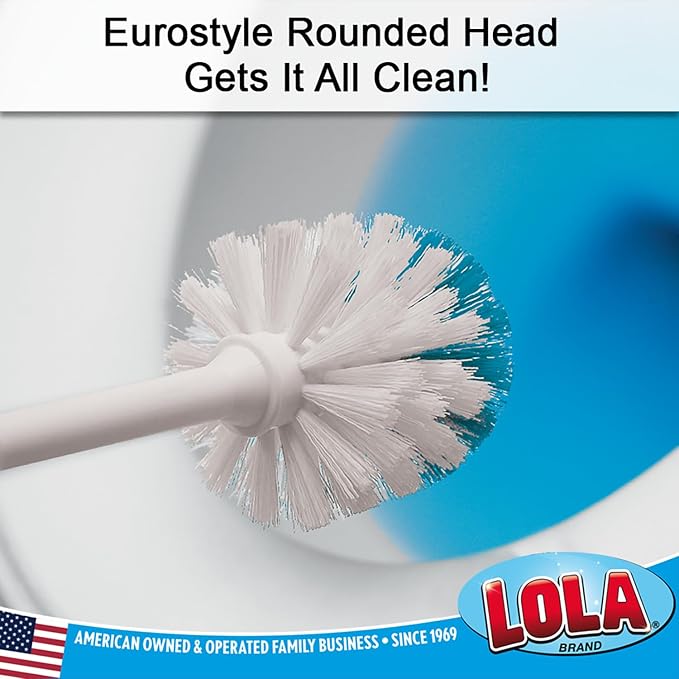 LOLA Toilet Brush and Holder Set, Classic Version, Durable Bristles - Image 3