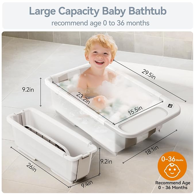 Collapsible Baby Bathtub with Stand - Image 3