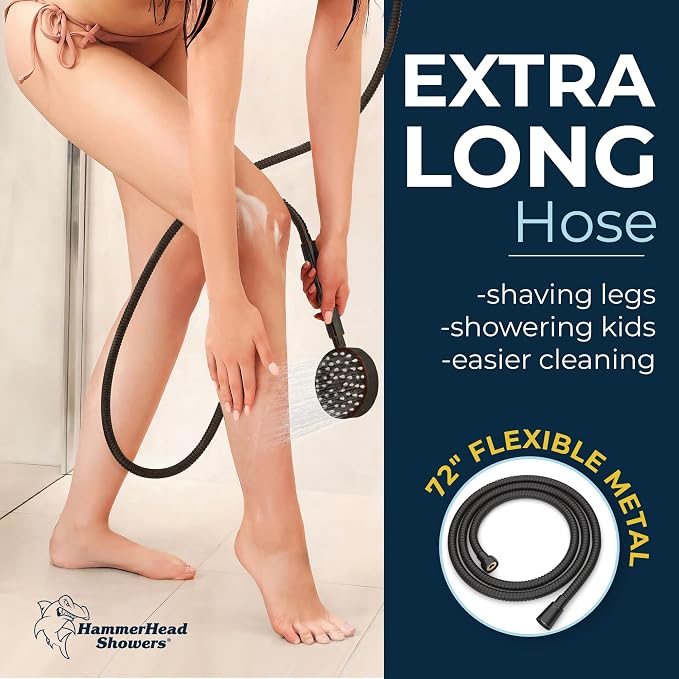 HammerHead Showers® SOLID METAL 27.5 Inch Shower Slide Bar Set and Handheld - Image 8