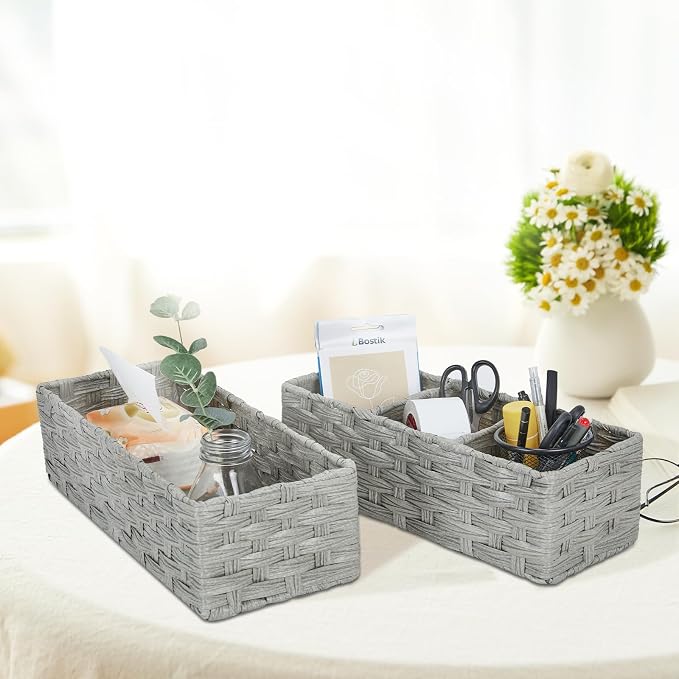 DULLEMELO Toilet Tank Basket, Waterproof Toilet Paper Storage Basket - Image 3