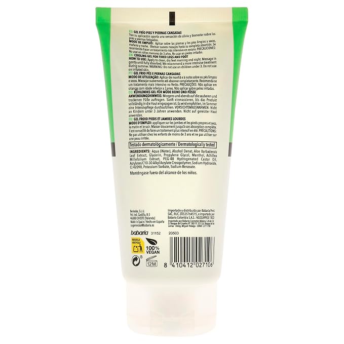 Babaria Cooling Gel for Legs and Feet - Image 7