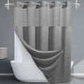 Long No Hook Shower Curtain by EUTXL