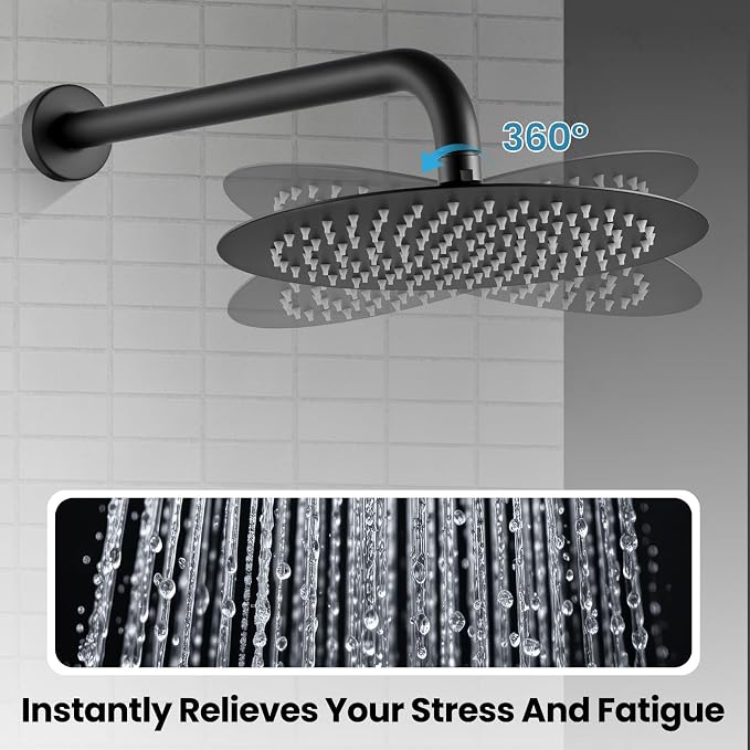 Airuida Shower Fixtures 2 Functions Shower Faucet Set Wall Mounted - Image 3