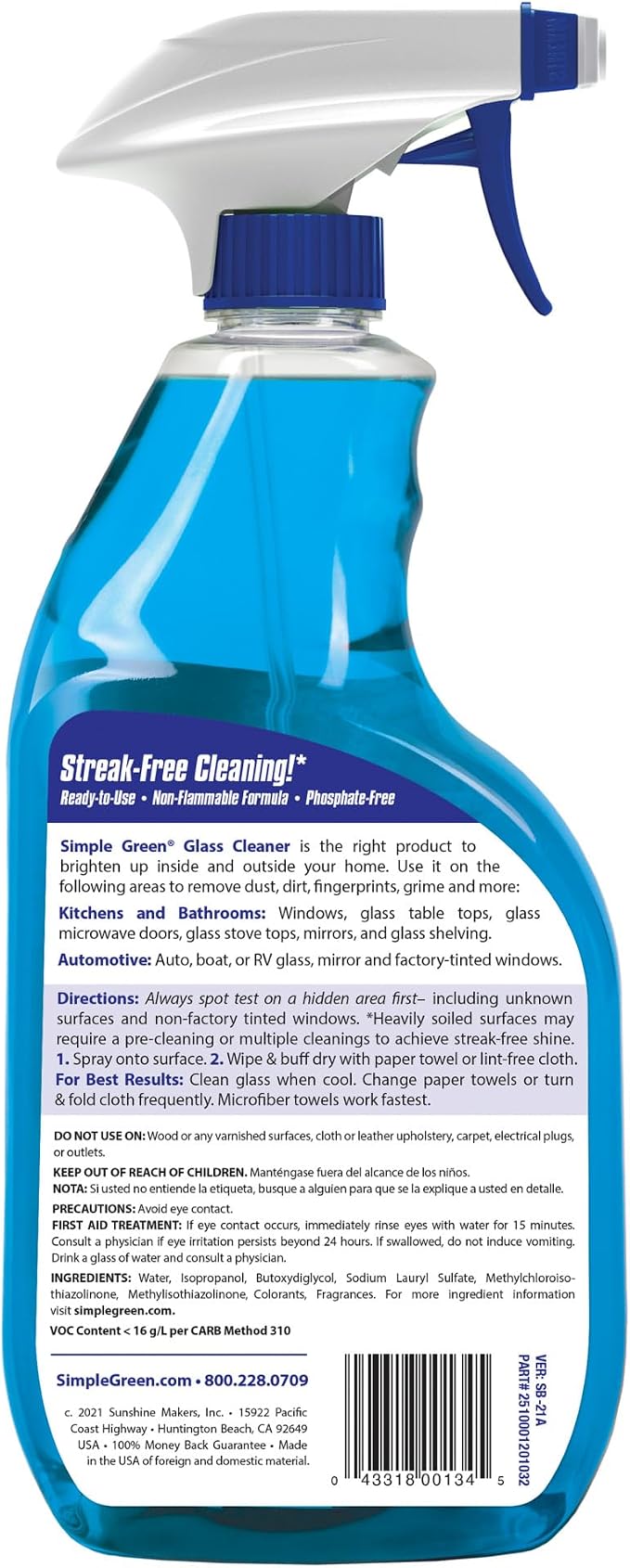 SIMPLE GREEN Ready-To-Use Glass Cleaner, 32 oz. - Image 2