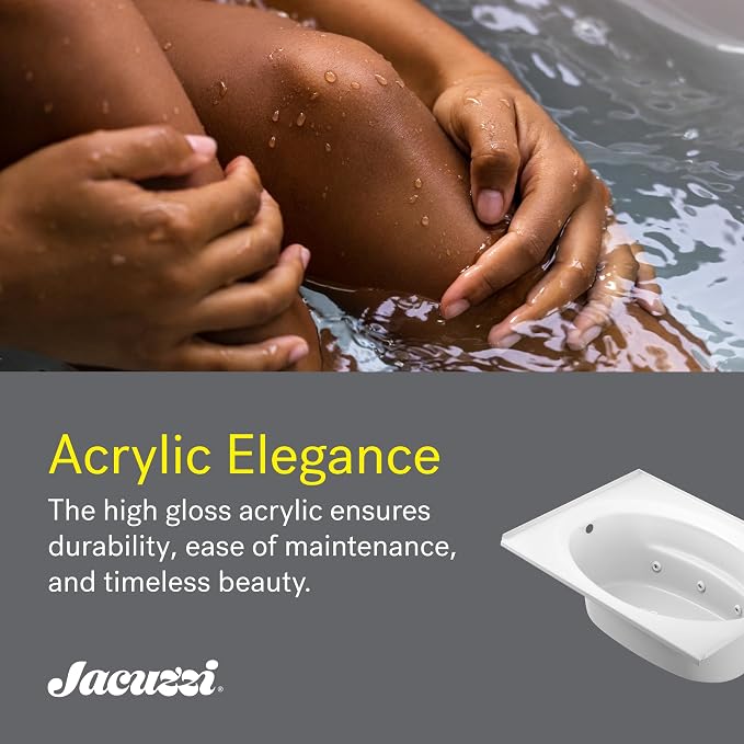 Jacuzzi SIGNATURE Acrylic Drop-In Bathtub, Heated Jet Massage Tub, Slip - Image 3