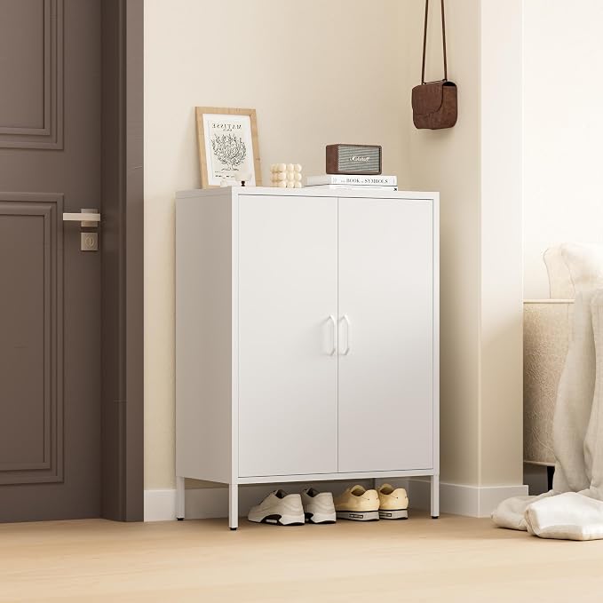 Metal Locker Storage Cabinet, Accent Sideboard Cabinet - Image 4