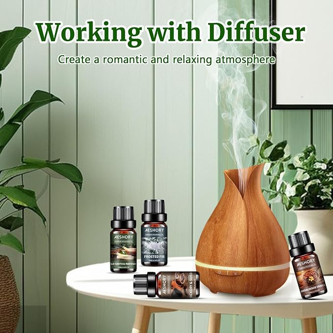 Wood Essential Oils Set, Woody Scent Fragrance Oil Kit, Aromatherapy Oils - Image 5