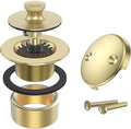 Brushed Gold Bathtub Drain Bath Tub Trim Set Conversion Kit Assembly, All Brass by Citymoor