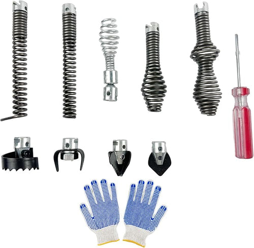 10PCS Drain Auger Cutter Set, Drain Snake Attachments Kit Drain Cleaning by Unknown