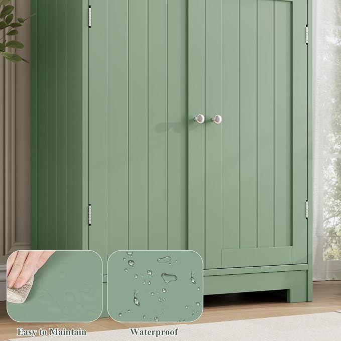 HORSTORS 67" Tall Bathroom Storage Cabinet, Freestanding Storage Cabinet - Image 5