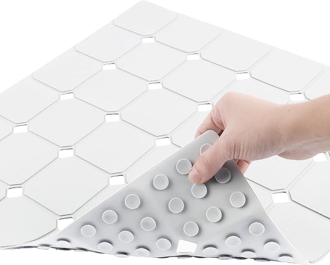 Shower Mat Non Slip 21"x21" Silicone Foldable Bath Mat by MeimeiDe