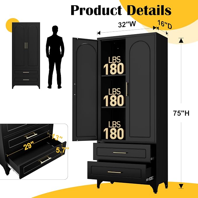 Metal Kitchen Pantry Storage Cabinet - Image 3