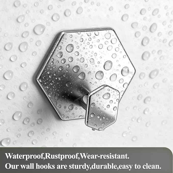 Adhesive Towel Hooks Heavy Duty Wall hooks Waterproof Stainless Steel Shower - Image 6
