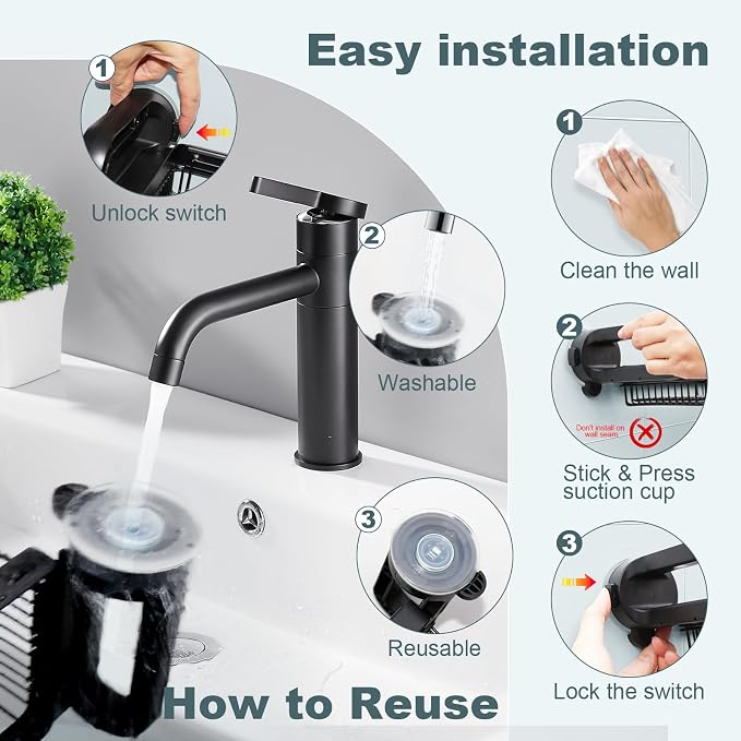 JOTPE Shower Caddy Suction Cup, Expandable Suction Shower Shelf - Image 6