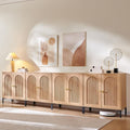 Bathroom Cabinet with Storage, 123.5" W Fluted Arched Free Standing Floor by IFGETEnrichYourLivingSpace