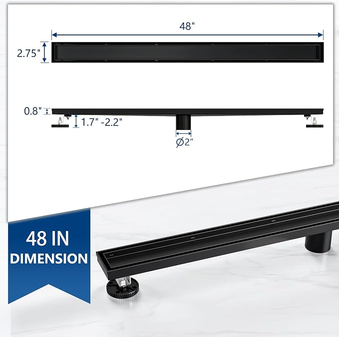 Neodrain 48-Inch Linear Shower Drain - Image 3