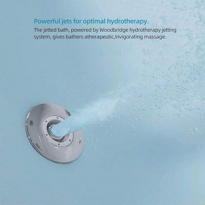 WOODBRIDGE 72" x 35-3/8" Whirlpool Water Jetted and Air Bubble Freestanding - Image 12