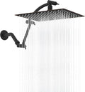 Hibbent All Metal cUPC Certified Rain Shower Head, Brass Adjustable Shower Arm by Hibbent