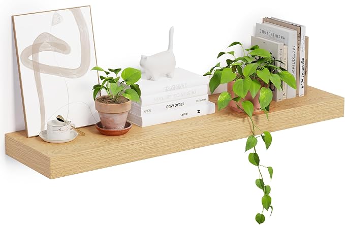 Heimlove 12 Inch Deep Floating Shelves, 48 x 12 inches Long Wall Shelf by Heimlove