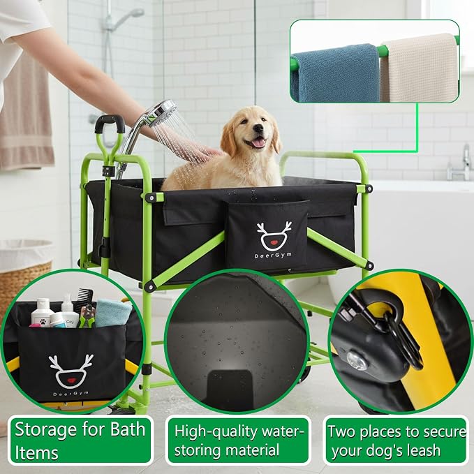 2-in-1 Dog Bathtub and Dog Stroller, Portable Dog Bath and Pet Stroller - Image 3