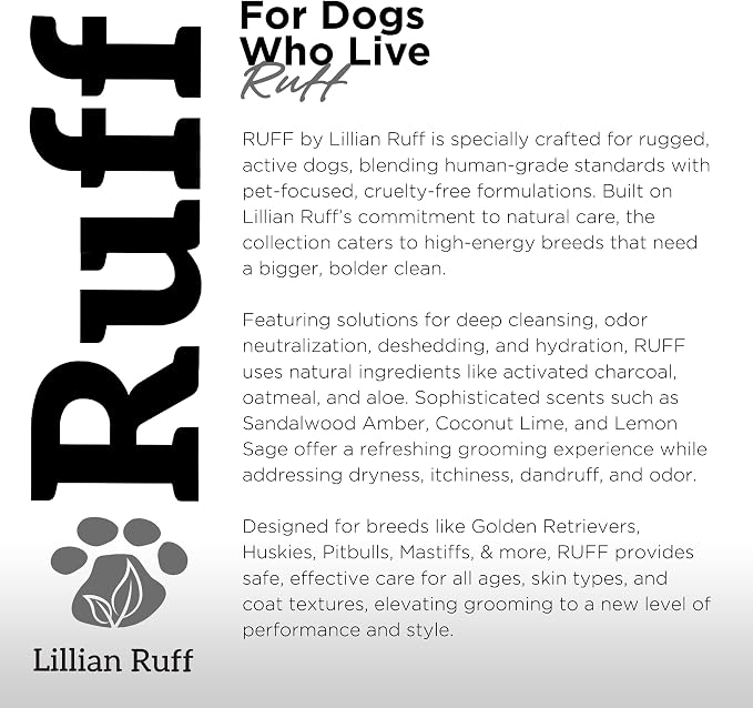 Ruff by Lillian Ruff Activated Charcoal Pet Shampoo – Lemon Sage – Deep Cleanser - Image 6