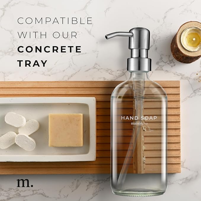 MaisoNovo Soap Dispenser 1-Piece Set | 16.9oz Clear Bottles - Image 7