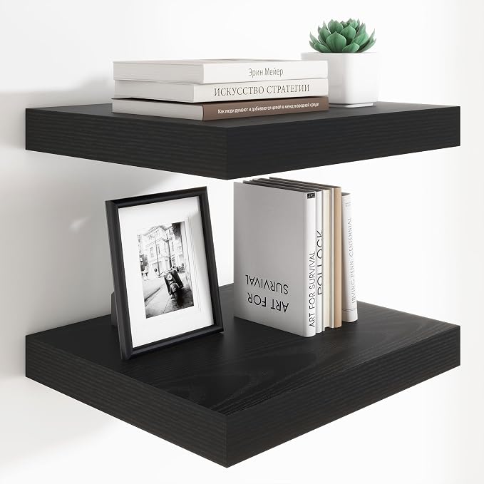 Heimlove 12 Inch Deep Floating Shelves, 16 x 12 inches Long Wall Shelf by Heimlove