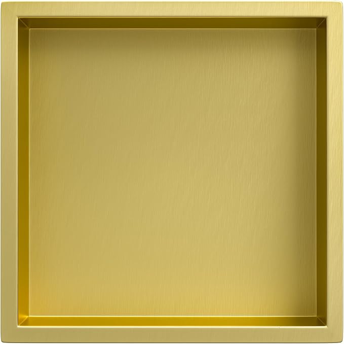 Stainless Steel Shower Niche 12" X 12" Gold No Tile Needed Niche Shower - Image 7