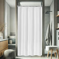 AooHome White Stall Size Bathroom Curtain by AooHome