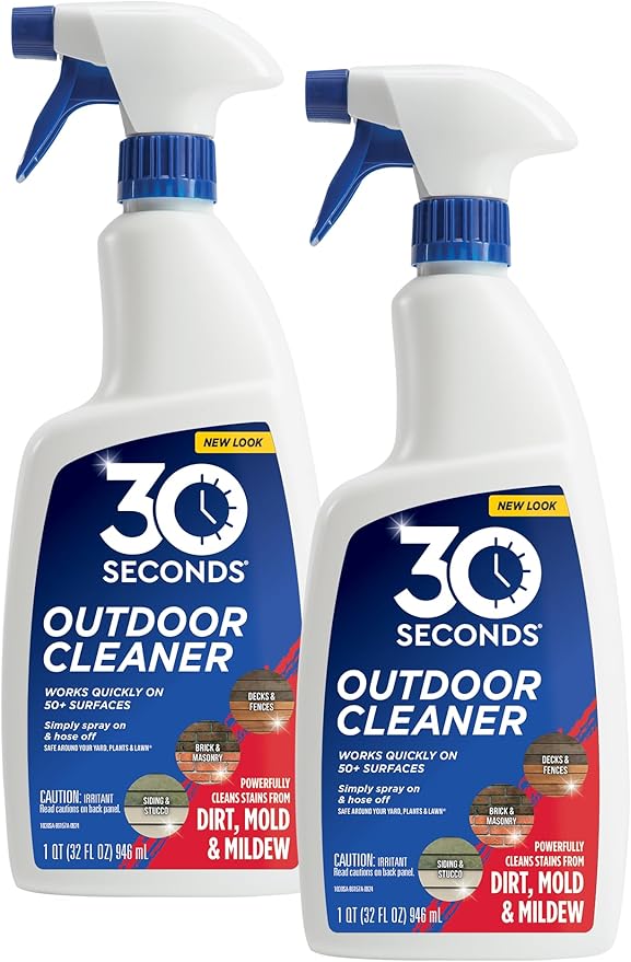 30 SECONDS Outdoor Mold & Mildew Stain Remover Spray | Ready To Use | 32 fl. by 30SECONDS