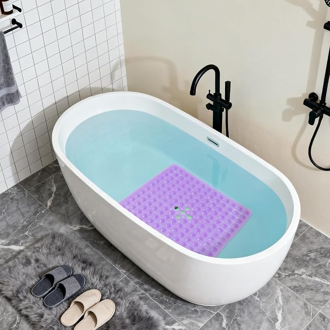 Anti-Slip Bathtub Shower mat, 20.8×20.8（Approximately 53×53cm） inch Soft - Image 4