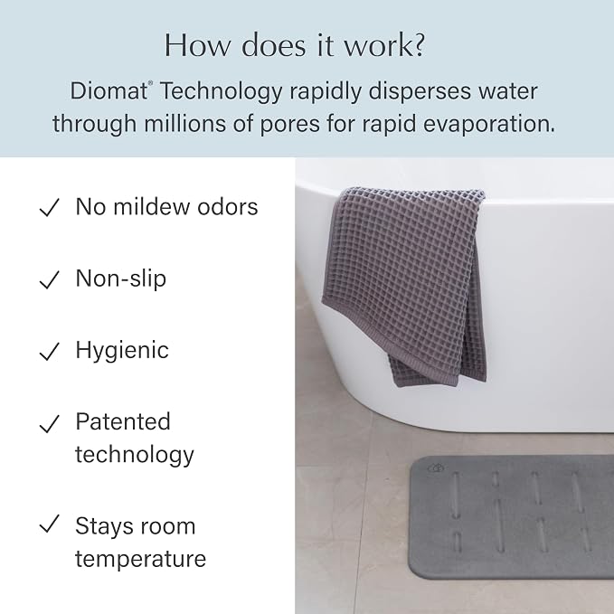 Dorai Home Bath Stone Mat 23.6"x15.4" – Quick-Dry, Non-Slip Diatomite Stone - Image 6