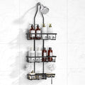 Shower Caddy, Rustproof Shower Shelves Over Shower Head, Extended Length shower by AMAWARMHOMELIFE
