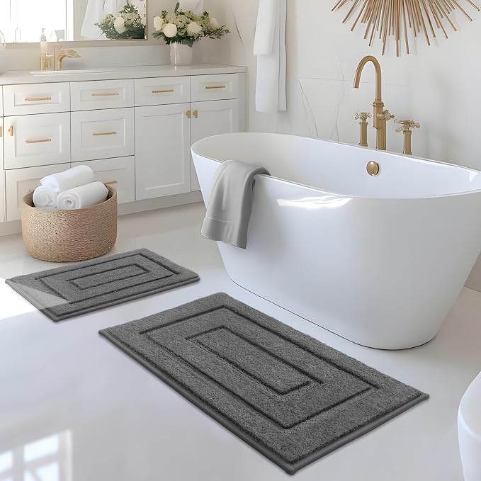 GRANNY SAYS Bathroom Rugs Sets 2 Piece, Super Soft Absorbent Microfiber Bath - Image 2