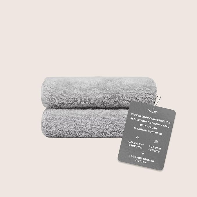 Italic Ultraplush 100% Australian Cotton Hand Towels - Image 2
