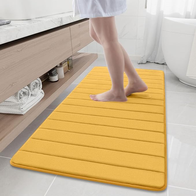 Buganda Memory Foam Bath Mat, Ultra Soft and Non-Slip Bathroom Rugs, Water by Buganda