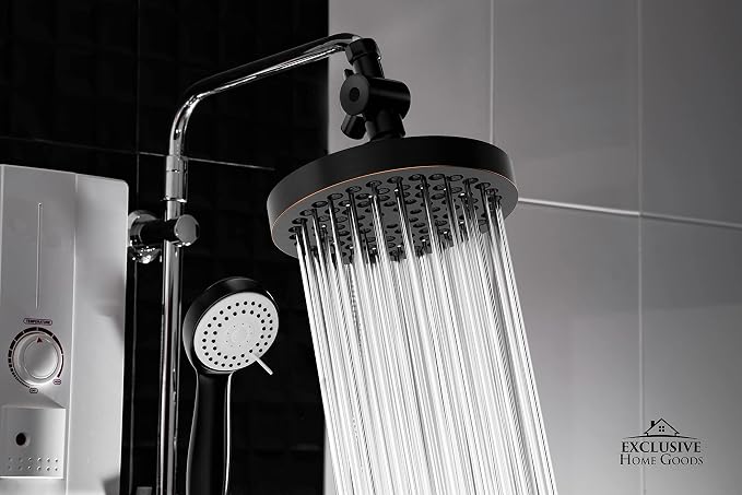 Shower Head With Handheld Combo, 6 Inch High Pressure Rainfall Showerhead With - Image 7