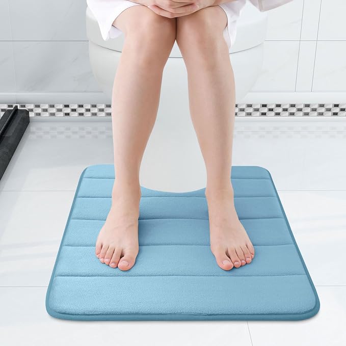 Buganda Memory Foam U-Shaped Contour Toilet Rugs, Non Slip Absorbent, Thick - Image 3
