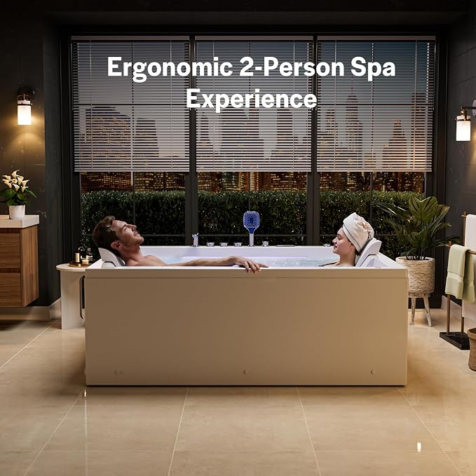 Empava PRO Series 71"x51" Jetted Bathtub, Alcove Spa Tub | 16 Hydro + 24 Air - Image 6