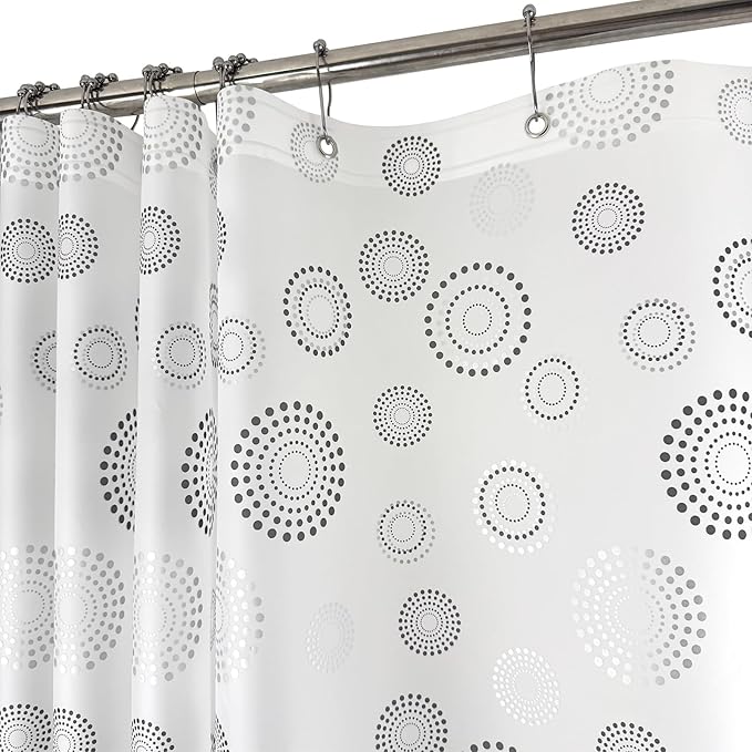 Plastic Shower Curtain Liner, Waterproof Printed PEVA Shower Curtain by TRIMENGO