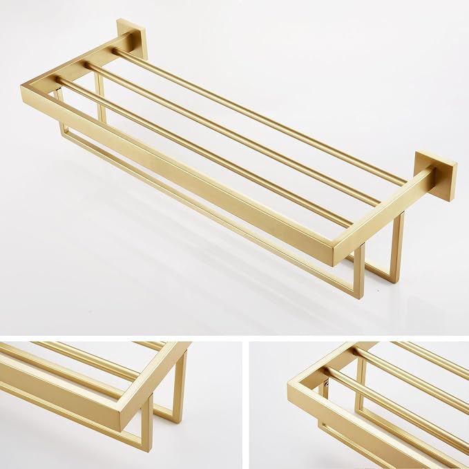 KOKOSIRI Towel Shelf Holder 24'' Bathroom Towel Rack - Image 6