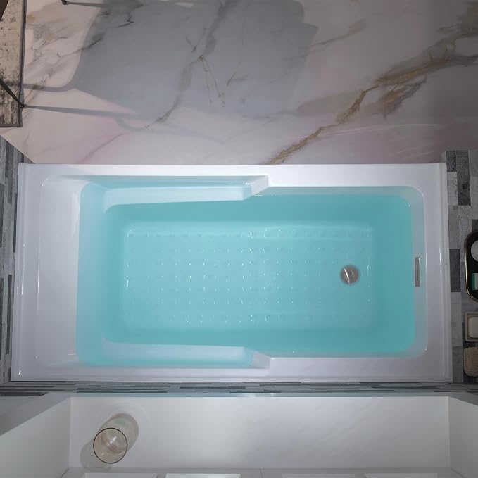 WOODBRIDGE 60" Acrylic Rectangular Alcove Soaking Bathtub in White - Image 5