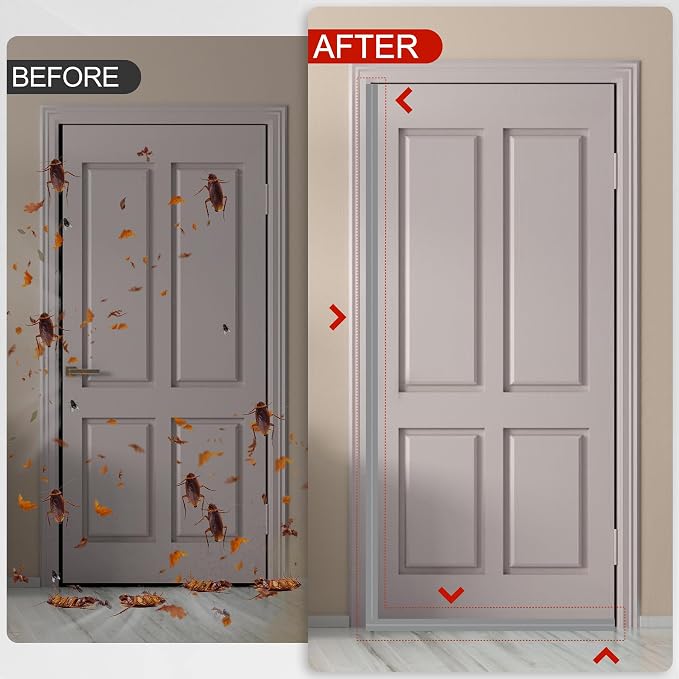 MYFAMIREA Door Weather Stripping 2IN x 40FT Door Draft Stopper Seal Tape - Image 6