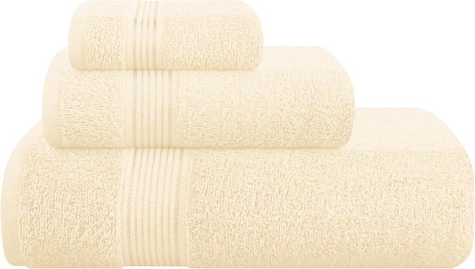 Belizzi Home Ultra Soft 3 Pack Cotton Towel Set, Contains a Bath Towel 28x55 by Unknown