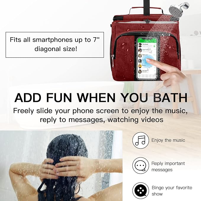 Bukere Portable Shower Caddy College Dorm Room Essential, Shower Caddy Tote Bag - Image 3