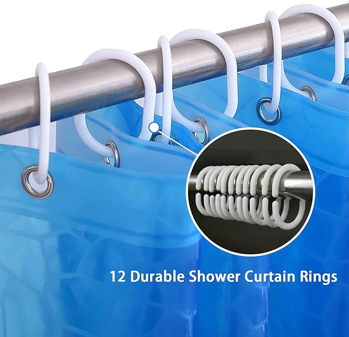 Bostofy Waterproof Shower Curtain Liner EVA Thick Shower Curtain - Image 6